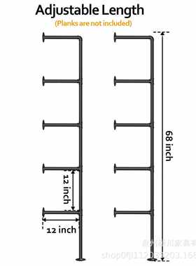 支撑架墙墙上道风管置架金属物置架物工业管道物上搁板置
