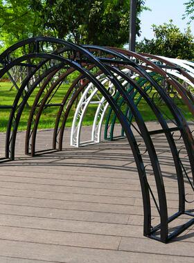 别墅铁庭花架拱门爬藤架支院门垛月季三9角梅架艺半拱门头攀爬支