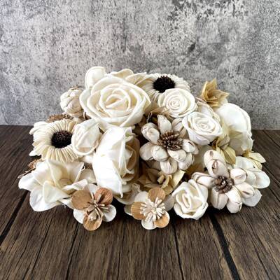 现|货68装朵无火香薰孔组G825B00W合花通草花可染色打家居饰干花