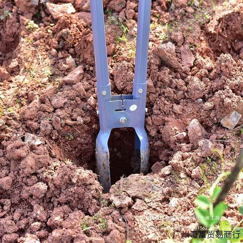 多功能挖洛阳铲取土器挖土电挖坑手动打洞657杆挖洞铲子夹锹线铲