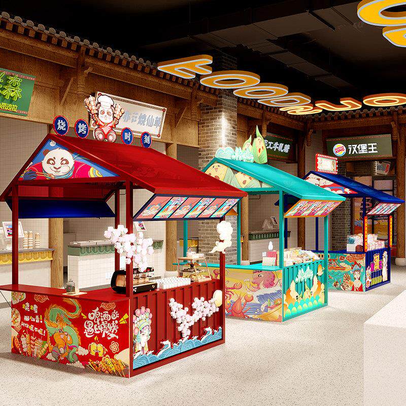 集市地摊架花车商场活动展示架美食节小吃摊位架户外夜市摆摊货架