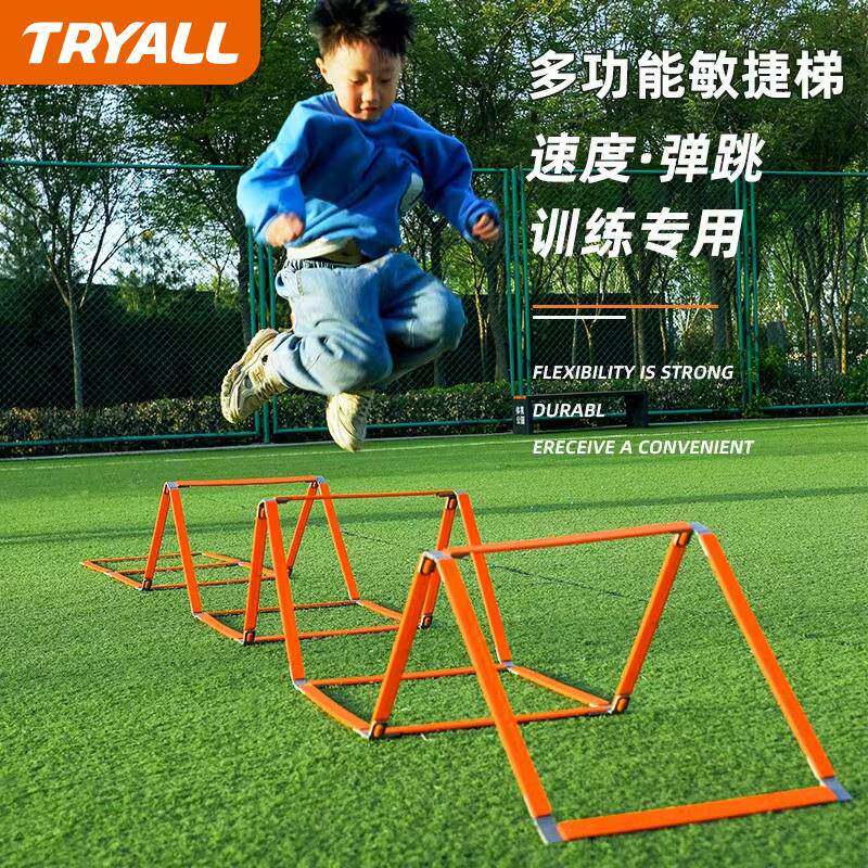 敏捷梯体能绳梯敏捷体能圈跨栏架多功能折叠梯儿童跳格梯健身器材