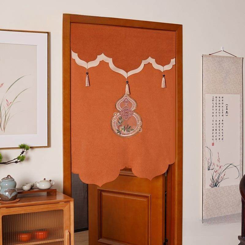 福禄用双全HKM葫芦门帘帘风水布艺半隔断帘卧房间家帘子遮挡帘室