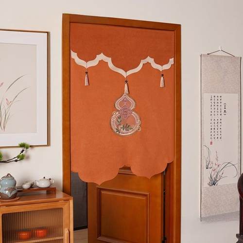 福禄用双全HKM葫芦门帘帘风水布艺半隔断帘卧房间家帘子遮挡帘室