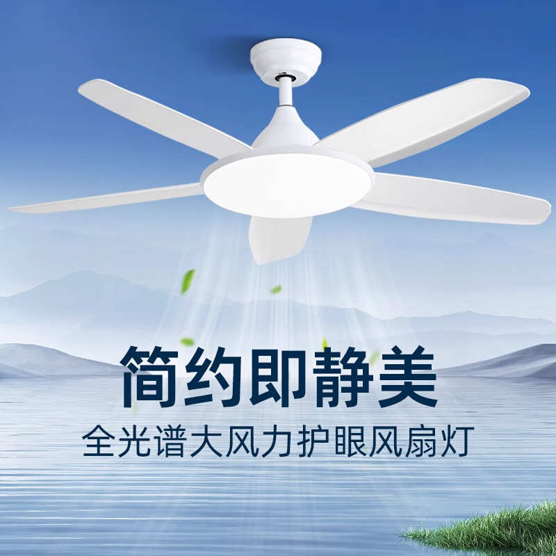 隐形风扇灯2024新款吊扇灯吸顶家用客厅餐厅卧室静音电扇吊灯