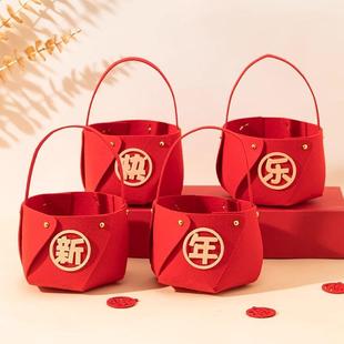 新房搬家仪式用品手提干果篮子乔迁之喜装饰摆件入伙进宅新居布置