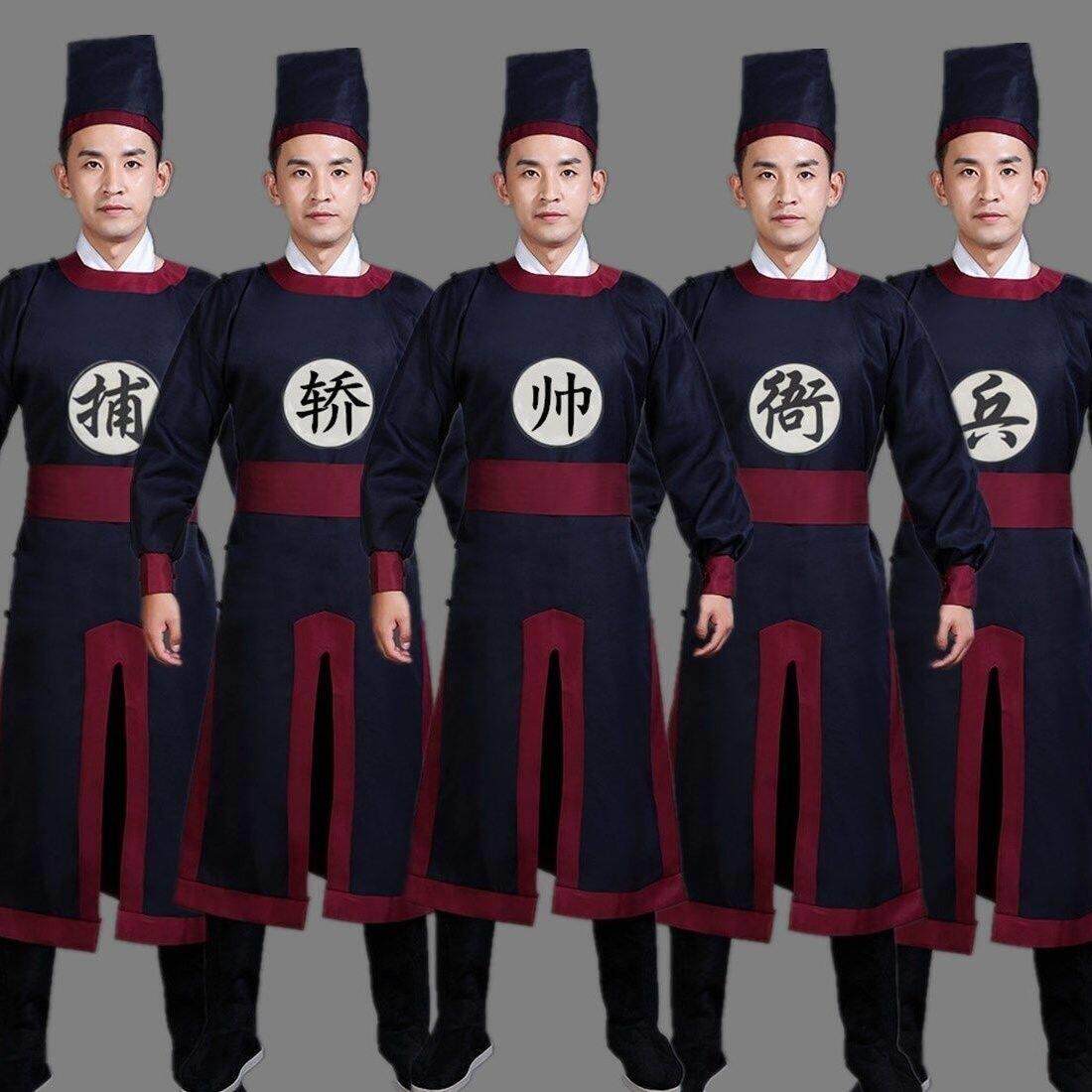 热卖明朝衙役服装古装男话剧演出服套装捕快御前侍卫狱卒擡轿轿伕