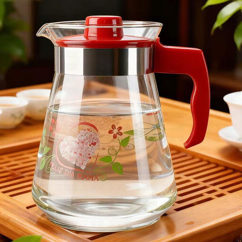 冷水壶耐高温加厚家用玻璃水壶泡茶壶凉白开水杯茶壶大容量冷水壶