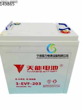 天能蓄电池3EVF200A电动轿车观光巡逻看房老爷环卫6V203胶体电瓶