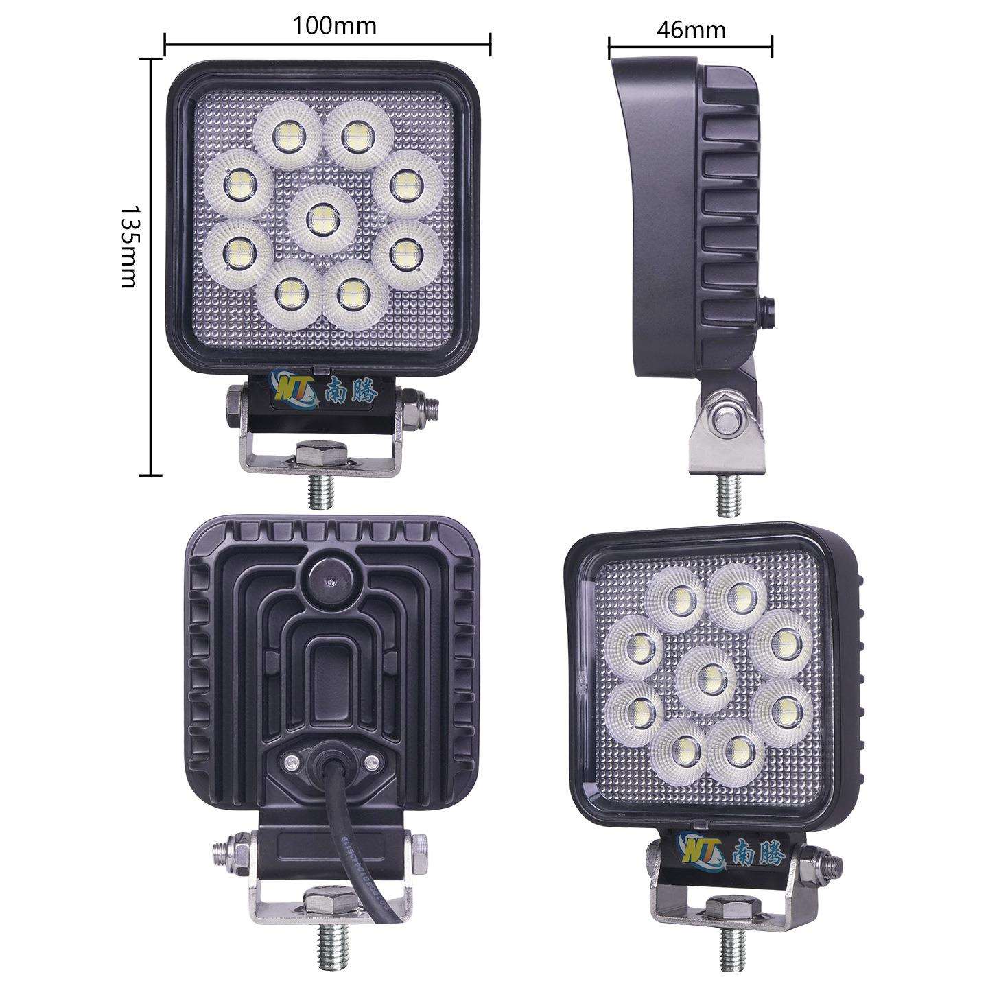 4英寸36W LED工作灯挖机钻机货车卡车工程机械农用车越野车改装灯