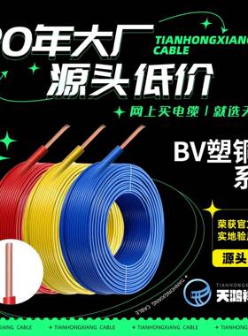 品质保证 多股阻燃BV线35家装塑铜线 柔软绝缘材料电线电缆