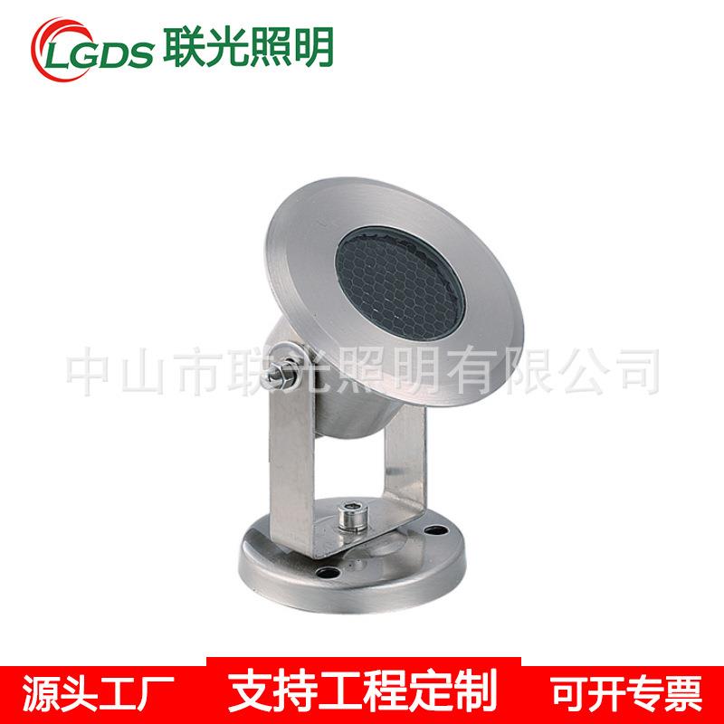 LED水底灯IP68防水304不锈钢水池灯1W6W3W七彩RGB 12V24V水下射灯