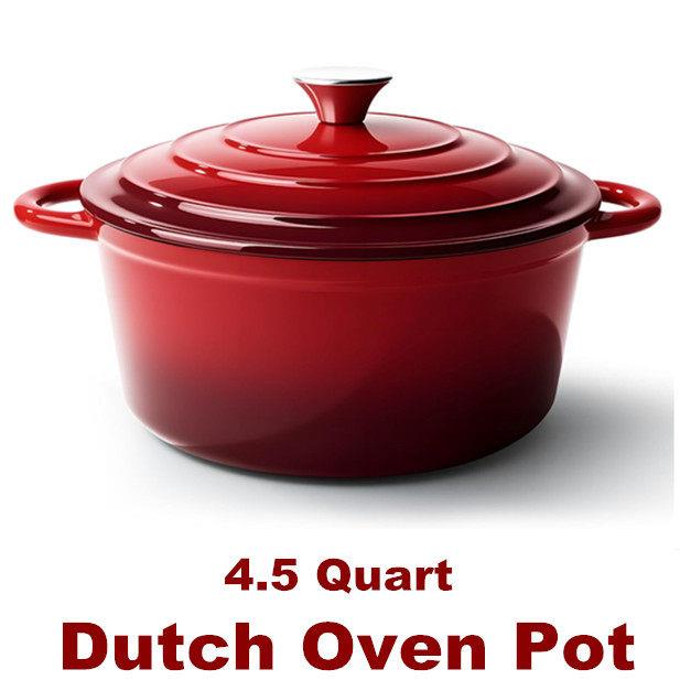 Cast Iron Dutch Oven Pot Sourdough Bread Baking Cookware