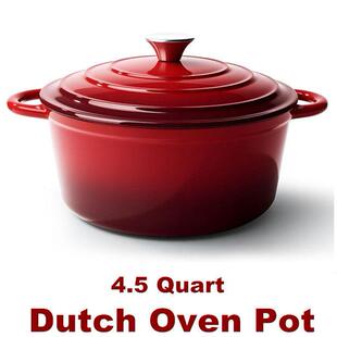 Cast Iron Dutch Oven Pot Sourdough Bread Baking Cookware