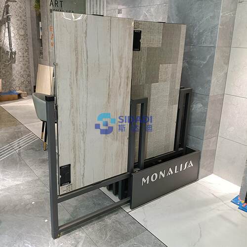 多功能瓷砖展示架可移动360度旋转地砖展架石材样品展示柜金属架