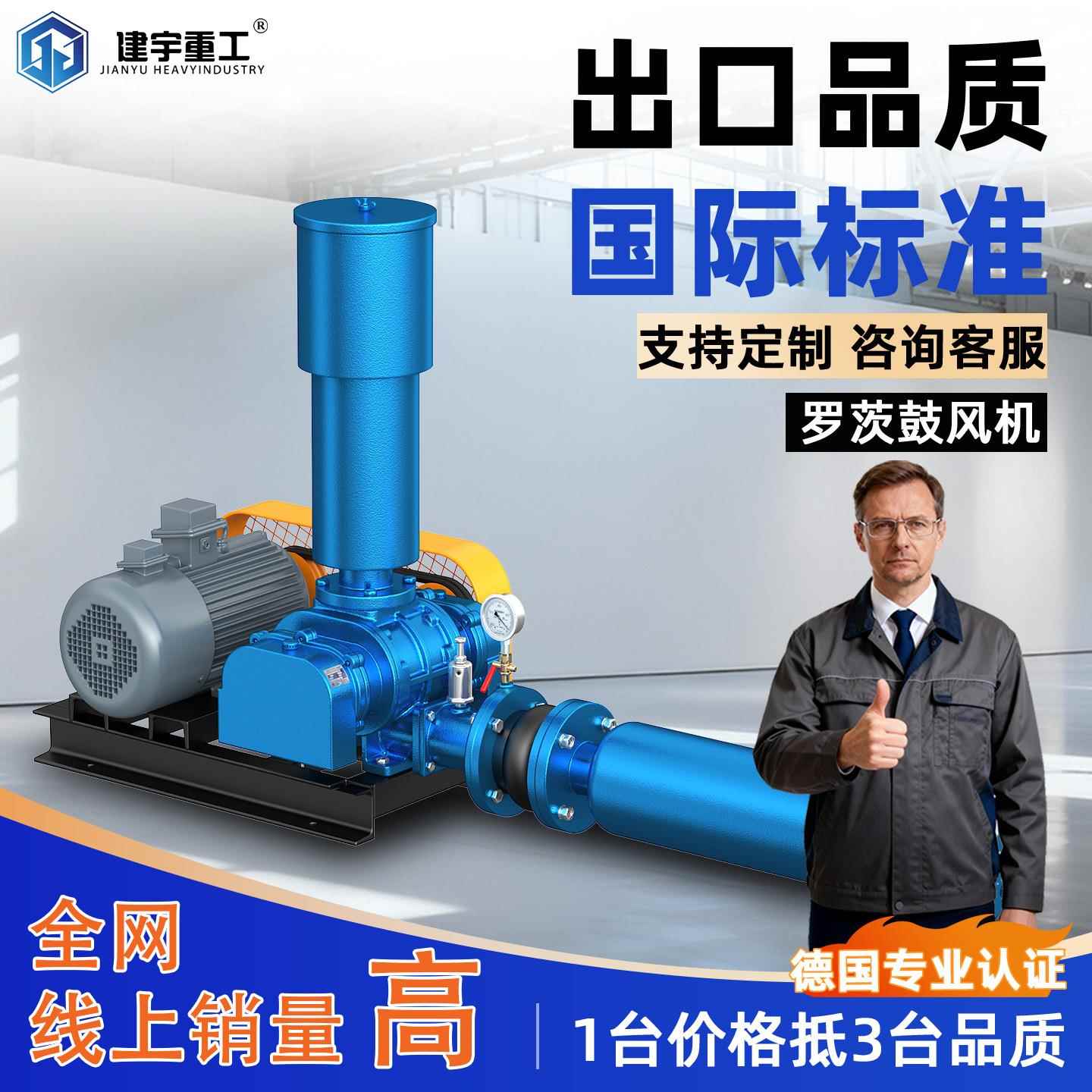 罗茨风机水产养殖污水处理工业传输气力输送鱼塘增氧机罗茨风机