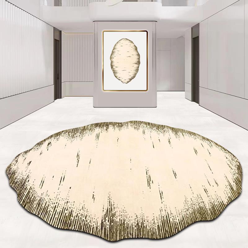 加厚羊毛地毯不规则异形地毯客厅茶几垫欧美出口奢侈品店底面装饰