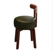 实木奢旋转梳妆梳妆台椅古风复古可中椅椅子化妆卧室凳轻女生靠背