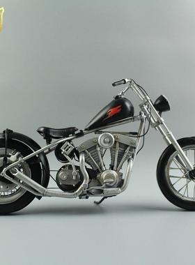 高档bbob模er格哈雷仿真摩托车手办型合金金属1:6 可配风HT12寸兵