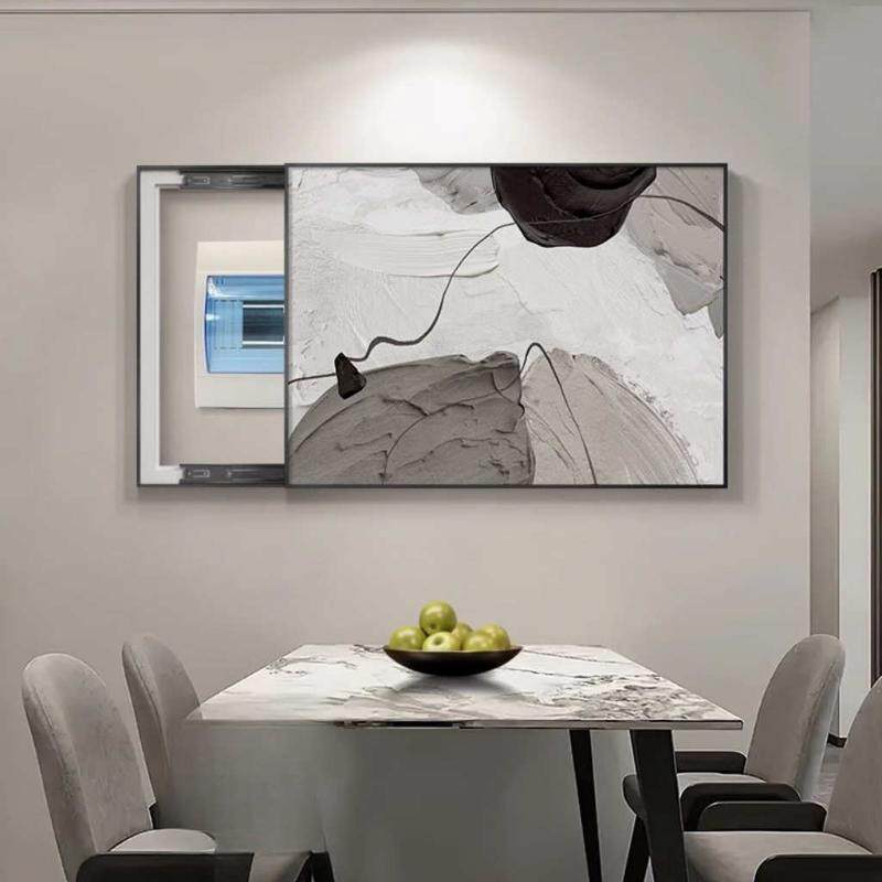 抽象电表箱装饰画现代简约遮挡箱餐厅开关配电箱客厅过道电闸挂画