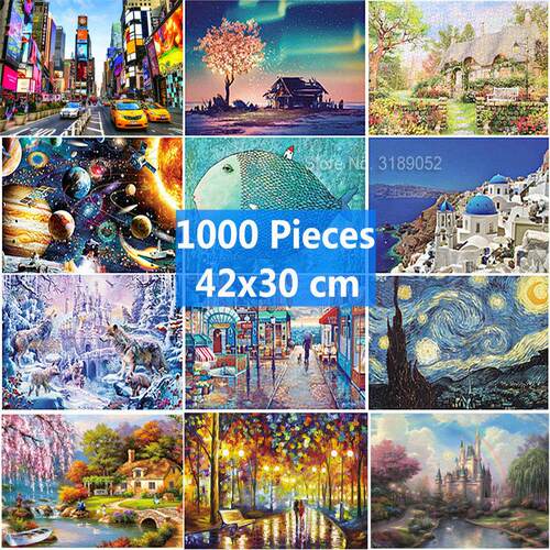 Hot 1000 Pieces MINI Jigsaw Puzzles Educational Toys Educati