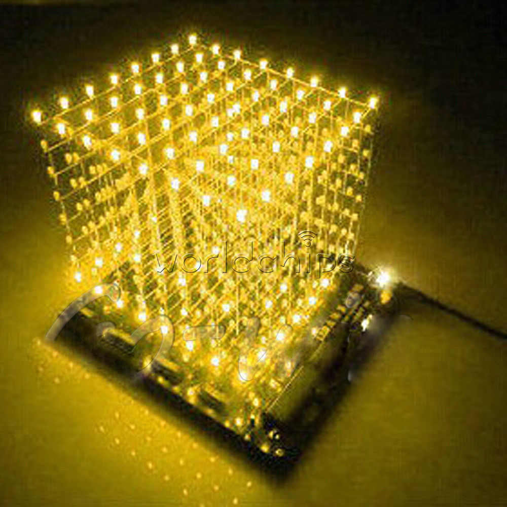 3D8光立方DIY套件（573+2803+5a60s2）8*8*8光立方 蓝/红/绿/黄色