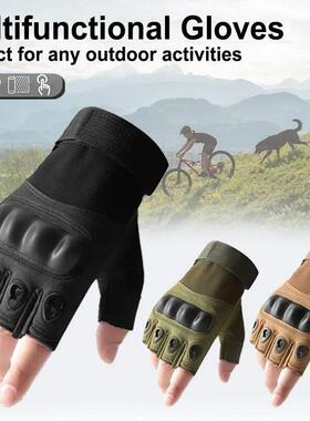 1Pair Tactical Fingerless Gloves for Men - Ideal for Outdoor