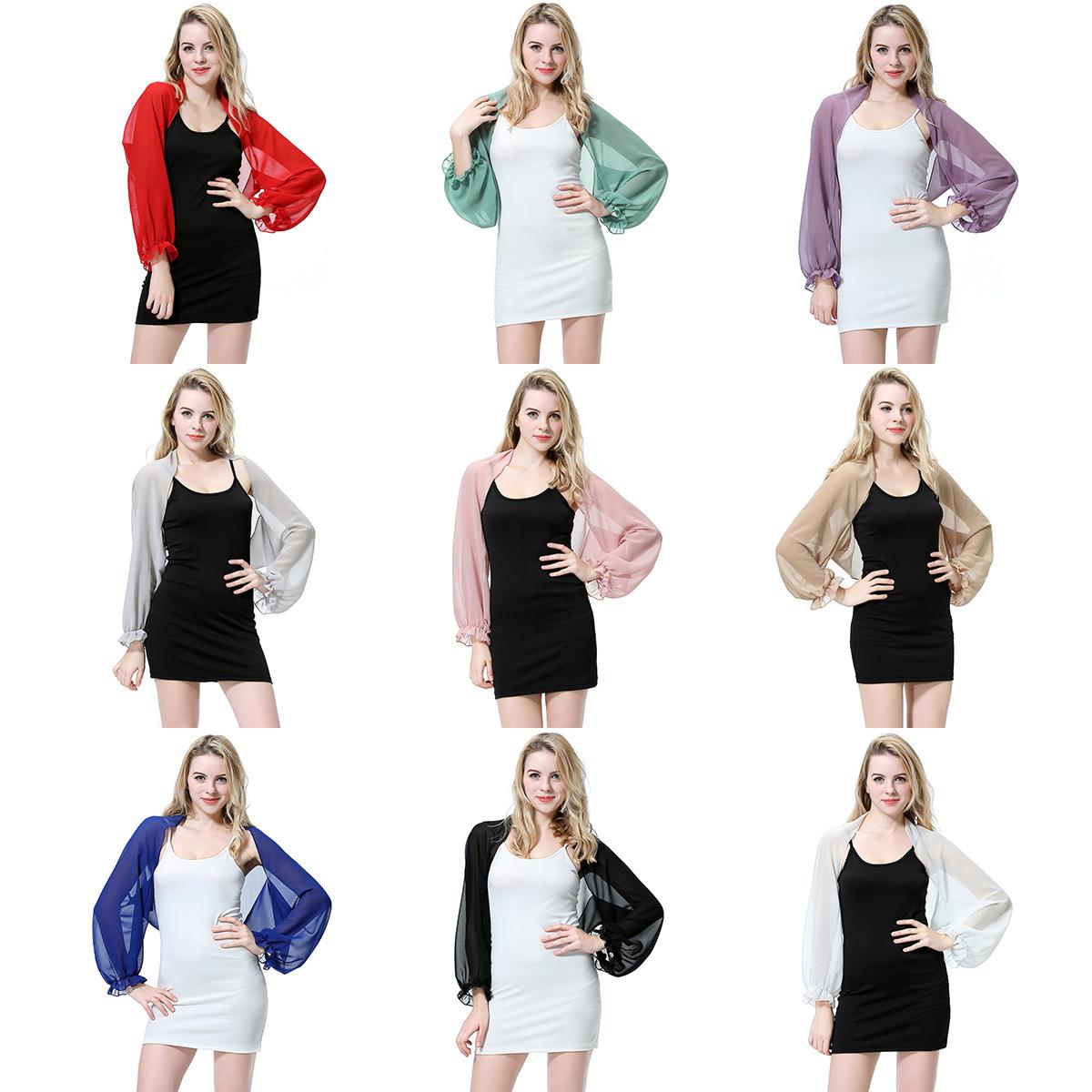 Women Shrugs Evening Open Front Mesh Cardigan Bolero图片