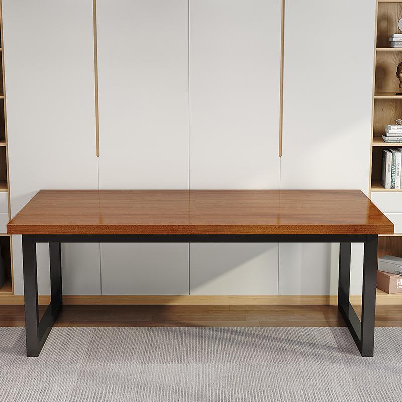 PC铁艺实木电ADDA脑卧桌现代简约办公桌小户型室书写加厚桌台式桌