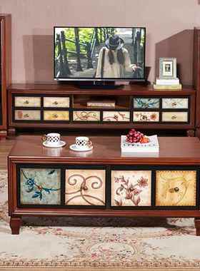 复N美11774式电视柜置地组色5合客厅家用茶几简约现代小户型古胡