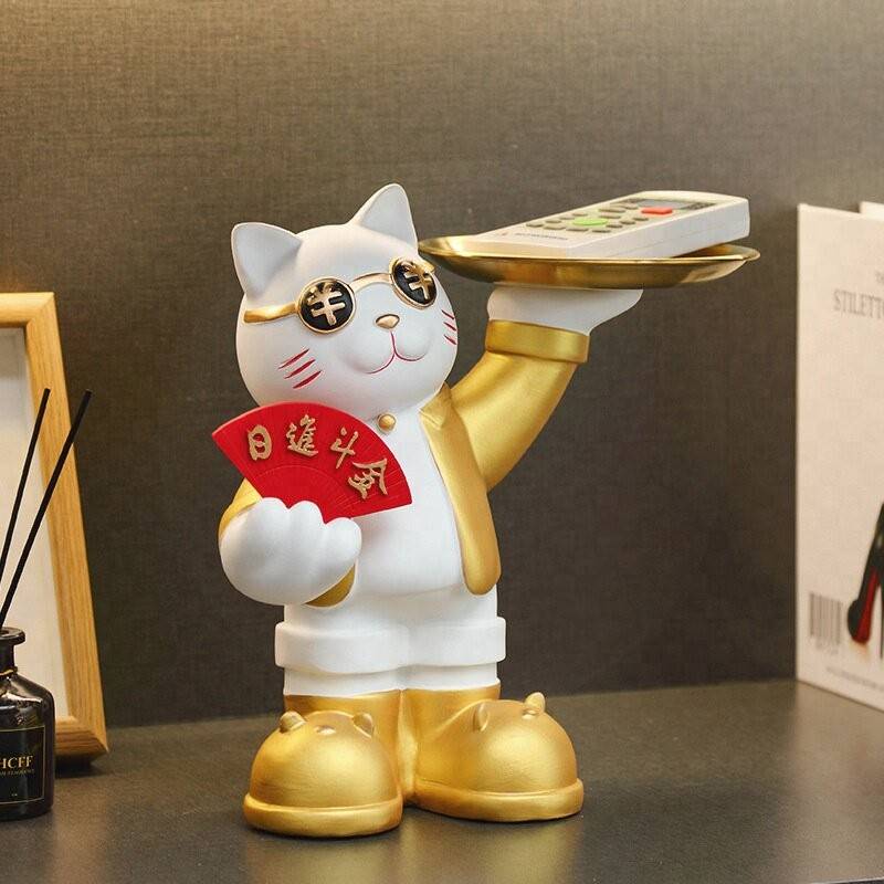 招财猫发财大型落地摆件公司前台客厅高档店铺门口装饰品开业礼物图片