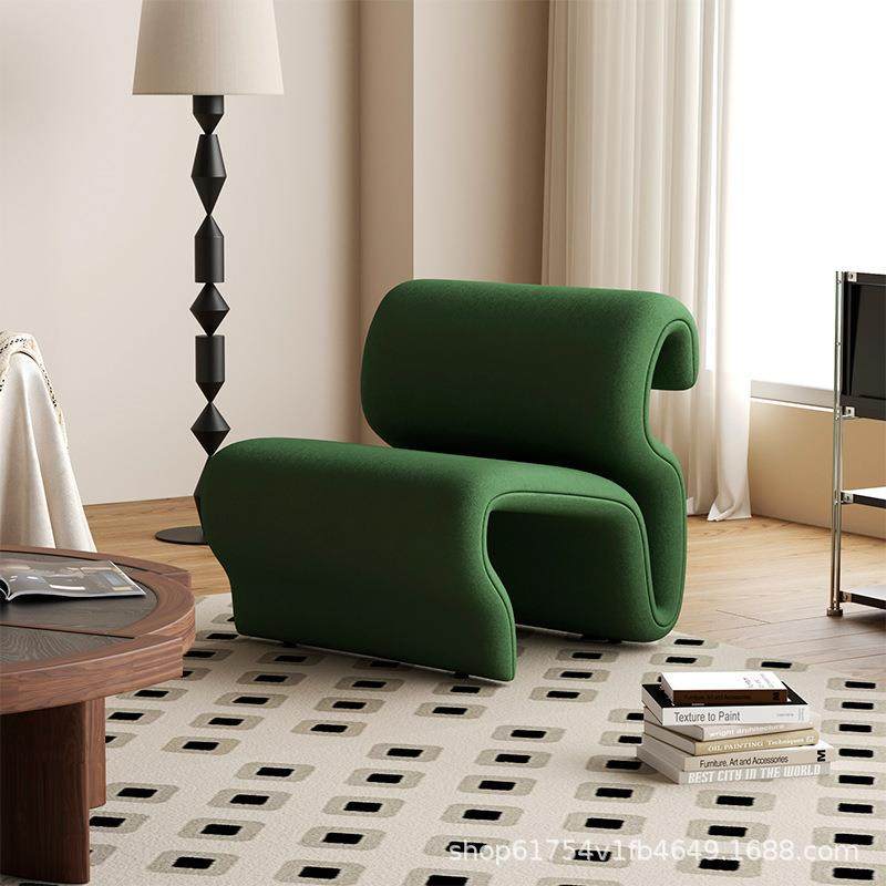 设计师创意家QLS用懒卧室简约客沙厅休沙发躺椅单人异闲形网红人