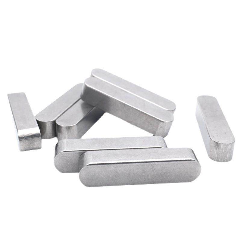 304不锈钢m8*7m10*8m12*8m14*9双头圆角平键圆头a型平键销轴方料