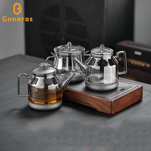 纯钛全自动底部双边上水烧水壶家用茶台茶桌嵌入式All煮茶器