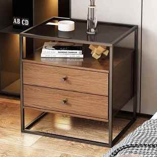 床头柜现代简室约卧出租房收纳迷床边柜子奢SWJ意你式 轻风小型置