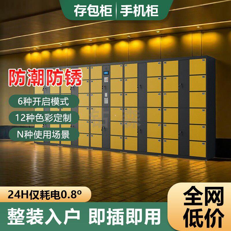 电子置物柜智能手机柜存放柜超市人脸识别寄存柜行李收纳柜指纹柜