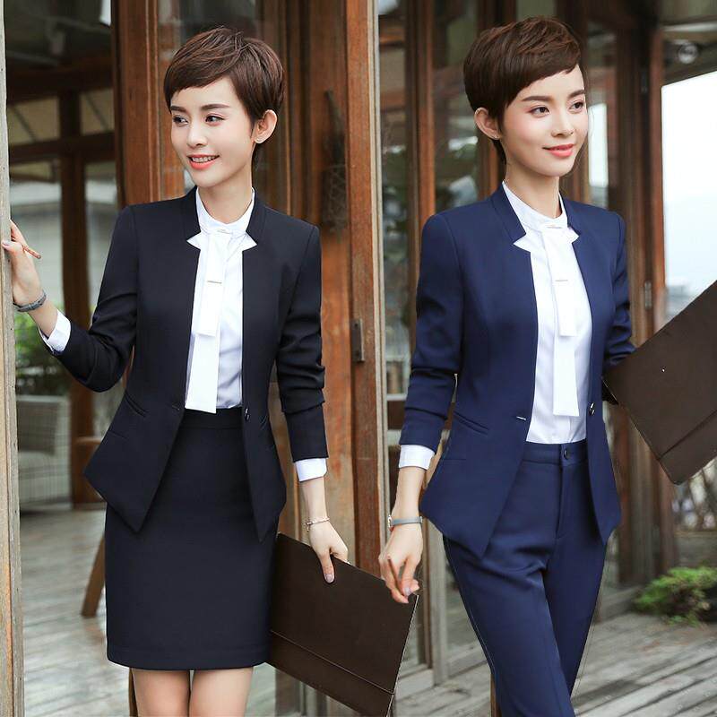 立领小西装外套女春秋季2022年职业套装女西服气质面试正装工作服
