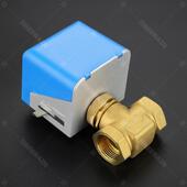 黄铜电通动电二阀中462央空调风机A盘管专用C220v两线两通截止动