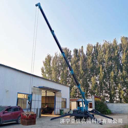 5吨蜘蛛吊车遥控操作 履带式蜘蛛吊折叠式支腿履带吊车