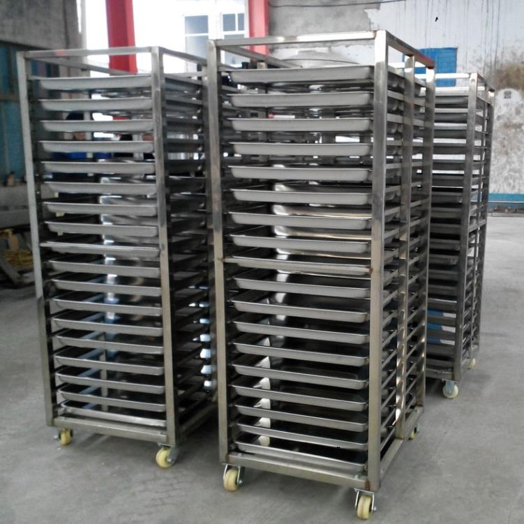 厂家直供不锈钢馒头蒸架车 物料晾晒周转车 烘干冷冻架子车