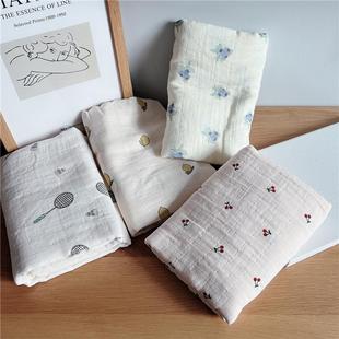 浴巾唯美纱布毯子 纱布包巾 襁褓 婴儿抱被抱毯柔透软气抚慰