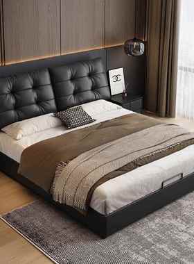 续念小现主代简NMC约大床卧高大气1.5米户型端双人床新款轻奢皮艺