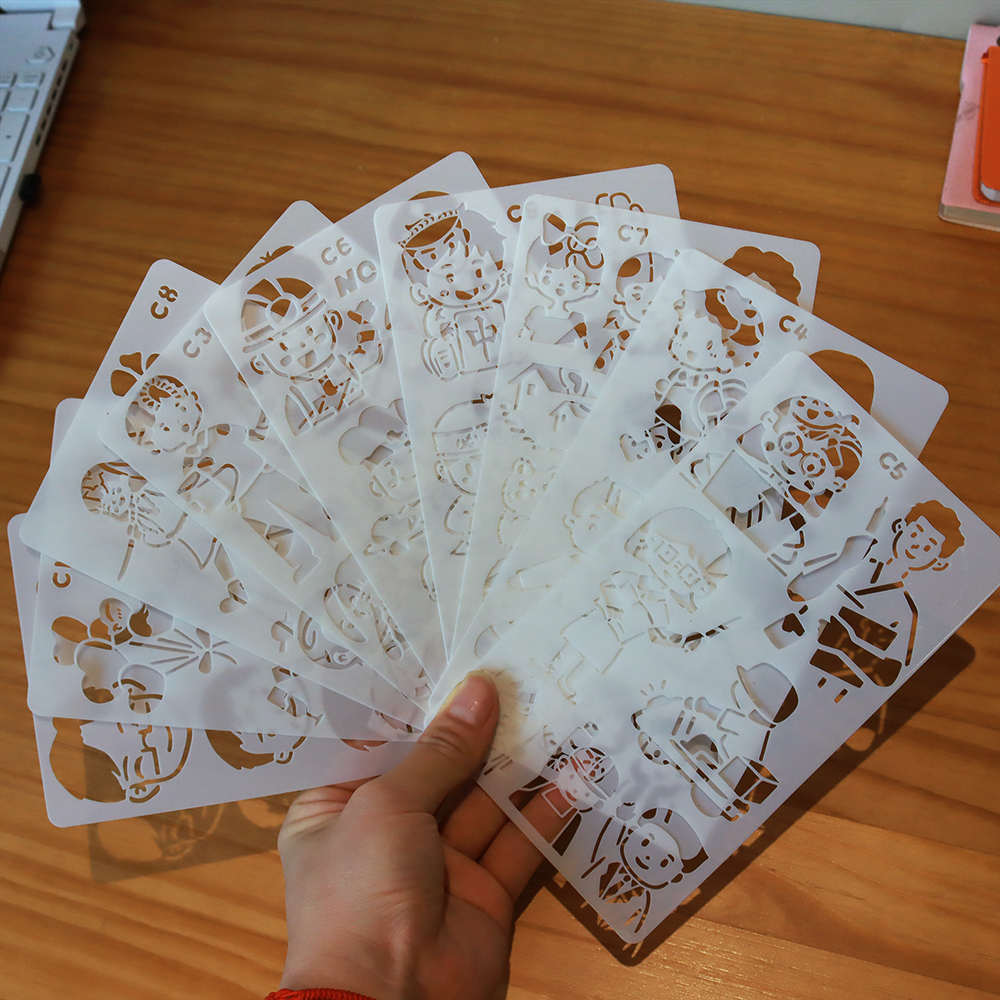 儿童绘画模具镂空手抄报小学生画画工具手帐diy成长手册装饰模板
