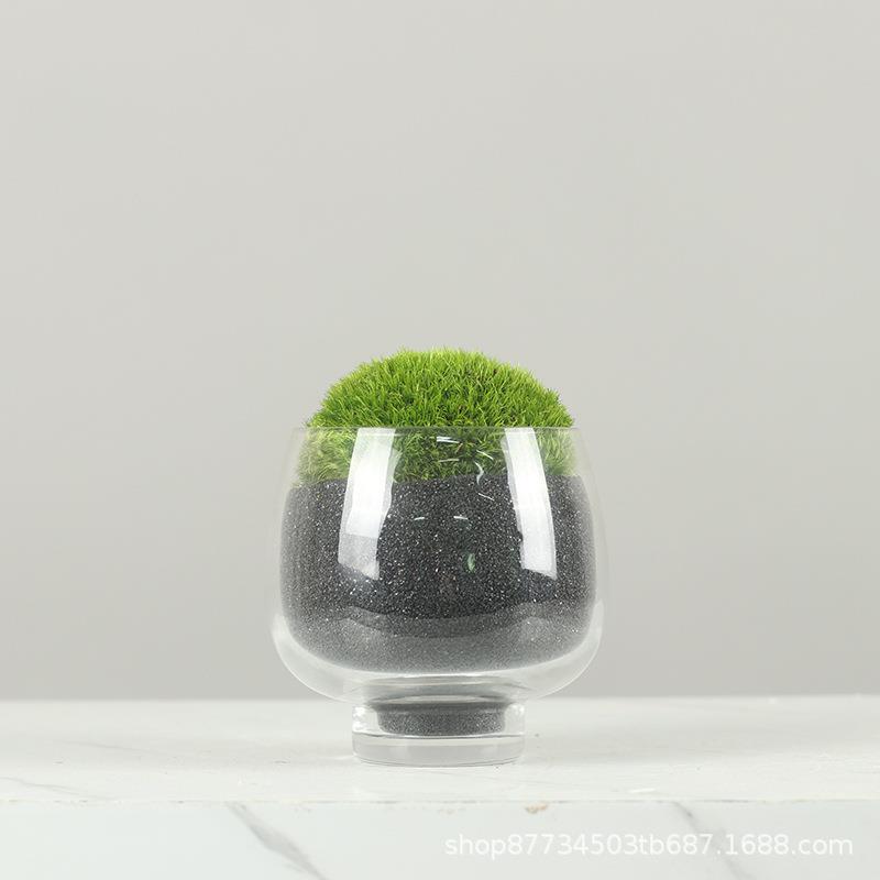 新中式侘寂永生苔藓植物盆景样板房酒店洽淡桌茶几售楼处绿植摆件