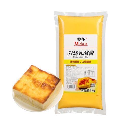 岩烧乳酪面包妙多岩烧乳酪酱1kg熔岩乳酪蛋糕吐司面包夹心耐烘