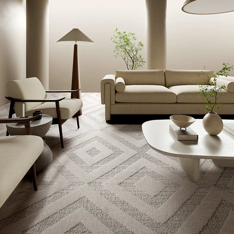 客厅地毯卧室耐脏易打理家用商用大面积满铺防水地垫定制高级感