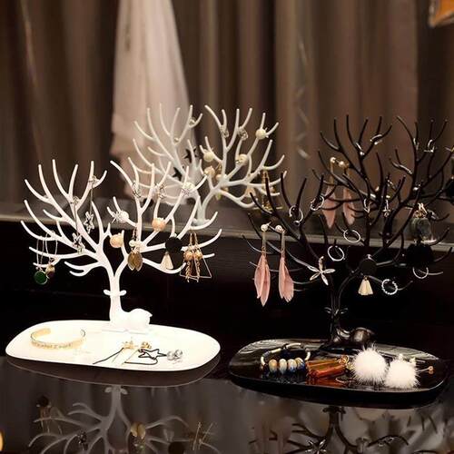 earring storage box desktop jewelry display rack hanging ear