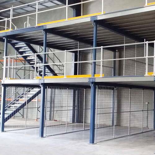 阁楼平台厂房仓库搭建大型钢制钢构仓储隔层重型二层阁楼式货架