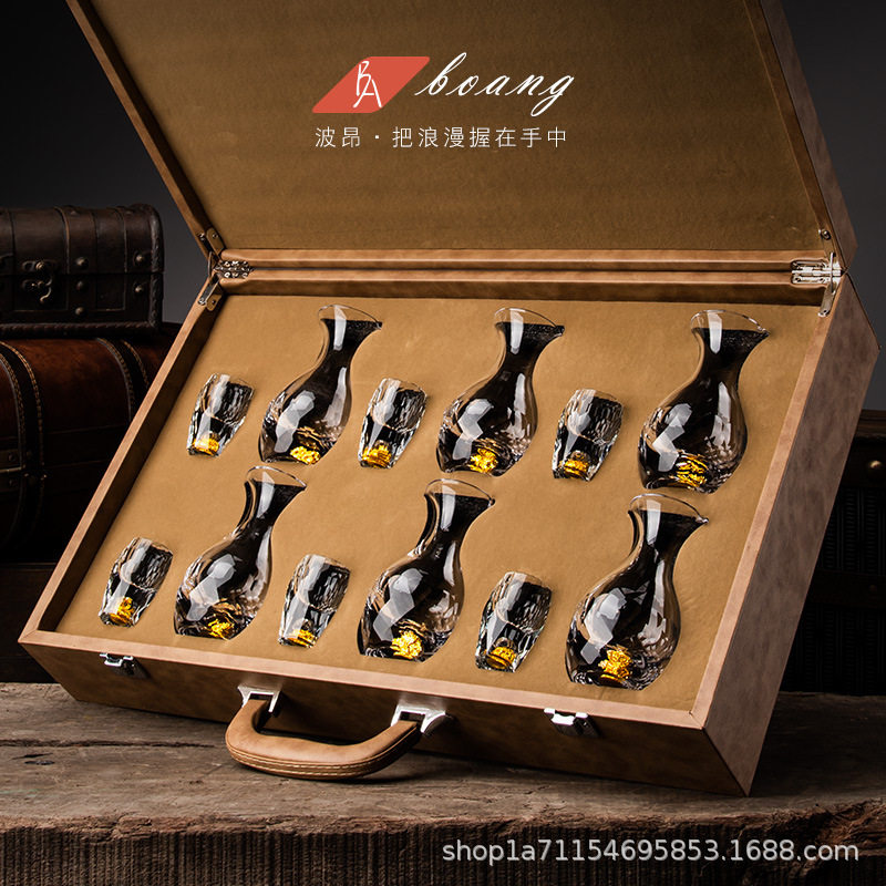 礼盒套装水晶白酒杯家用高级感个人专用分酒器高颜值小一口玻璃杯