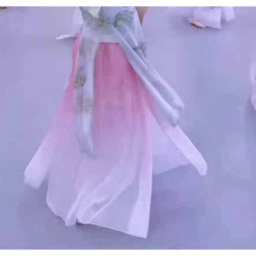 正品新童款儿典舞蹈服水墨印旗袍新中式花练功服扇子舞演出古服表